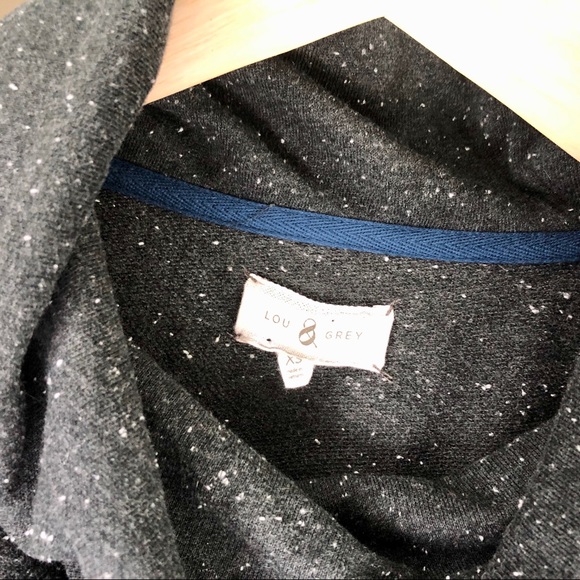 Lou And Grey Cowl Neck Gray Speckled Sweater XS - Picture 3 of 4